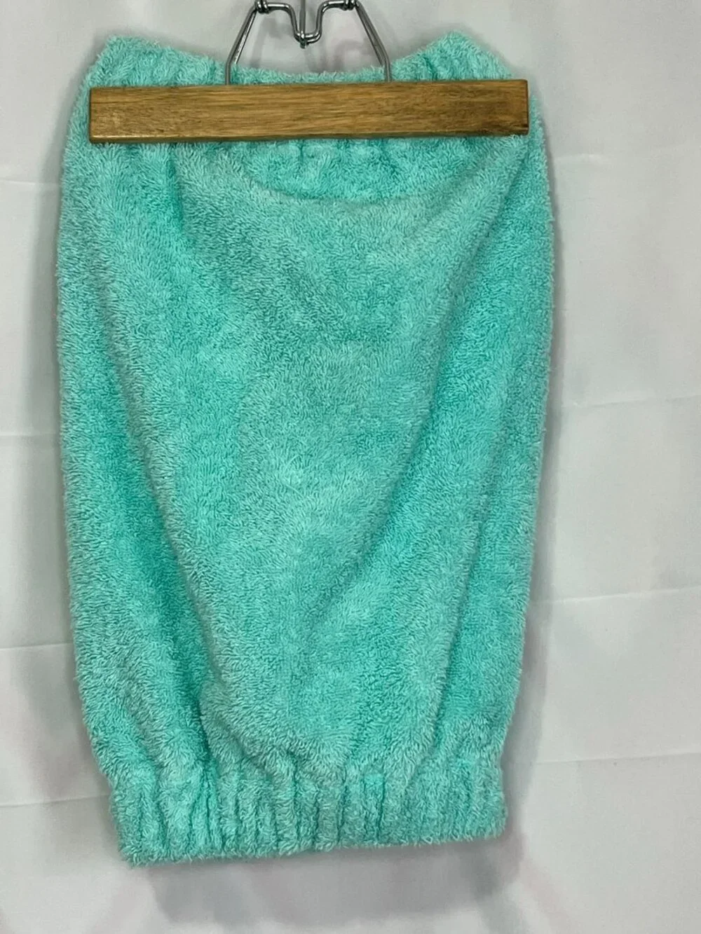 Terry Top Hair Towel Aqua Breeze Turquoise vintage style 1950's 1960's